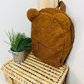 🎒 Sac à dos oreilles d'ourson : Le compagnon en caramel de ton petit explorateur ! 🐻🍬